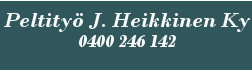 Peltityö J. Heikkinen Ky logo